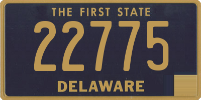 DE license plate 22775