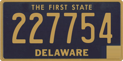 DE license plate 227754