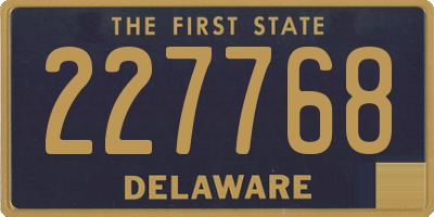 DE license plate 227768