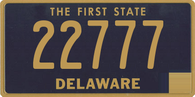 DE license plate 22777