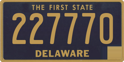 DE license plate 227770