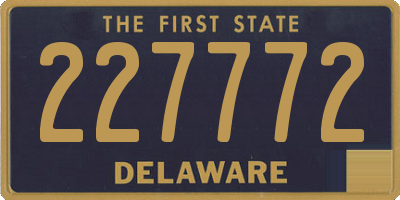 DE license plate 227772