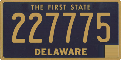 DE license plate 227775