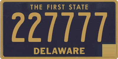 DE license plate 227777