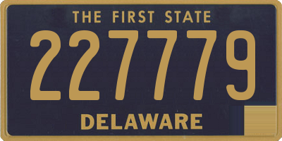 DE license plate 227779