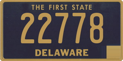 DE license plate 22778