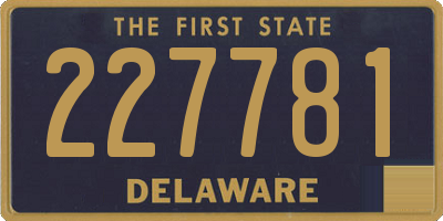 DE license plate 227781