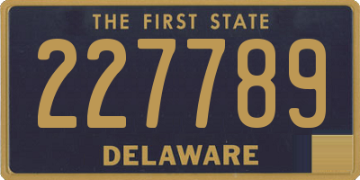 DE license plate 227789