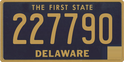 DE license plate 227790
