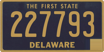 DE license plate 227793