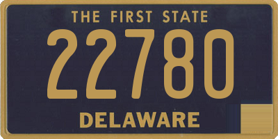 DE license plate 22780