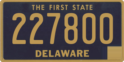 DE license plate 227800