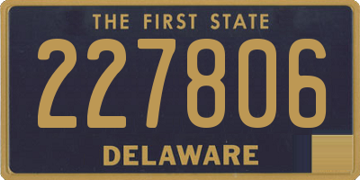 DE license plate 227806