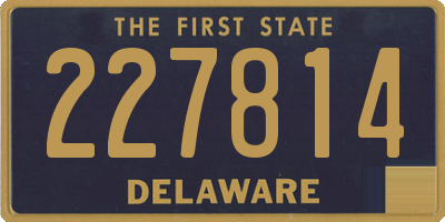 DE license plate 227814