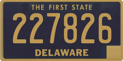 DE license plate 227826