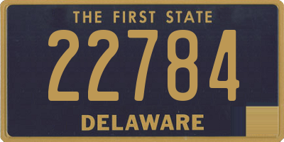 DE license plate 22784