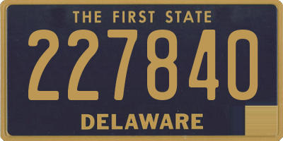 DE license plate 227840