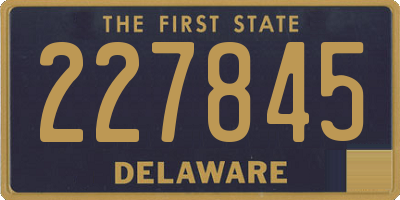 DE license plate 227845