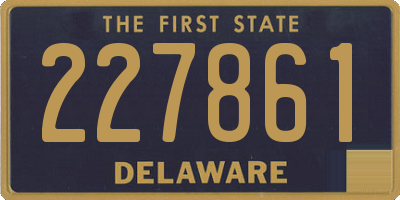 DE license plate 227861