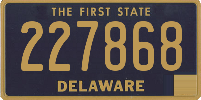 DE license plate 227868