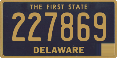 DE license plate 227869