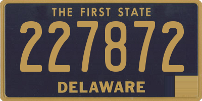 DE license plate 227872