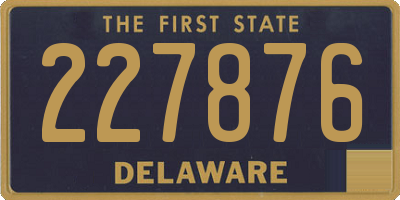 DE license plate 227876