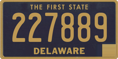 DE license plate 227889