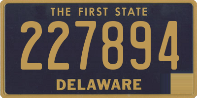 DE license plate 227894