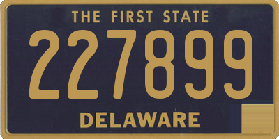 DE license plate 227899