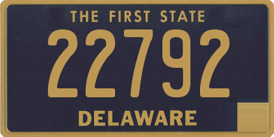 DE license plate 22792