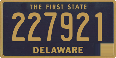 DE license plate 227921