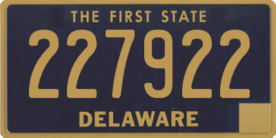 DE license plate 227922