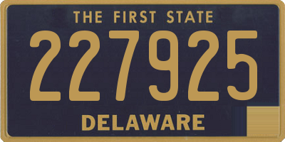 DE license plate 227925