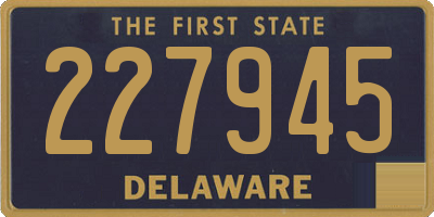 DE license plate 227945