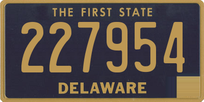 DE license plate 227954