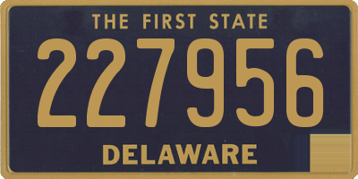 DE license plate 227956