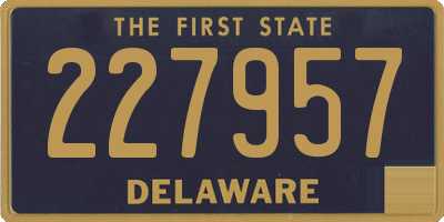 DE license plate 227957