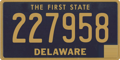 DE license plate 227958