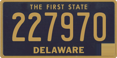 DE license plate 227970