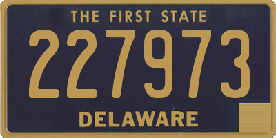 DE license plate 227973