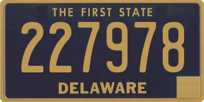 DE license plate 227978