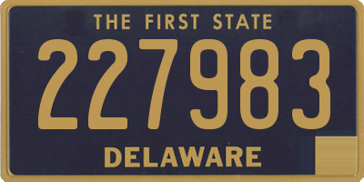 DE license plate 227983