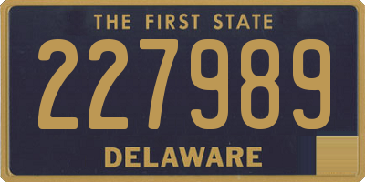 DE license plate 227989