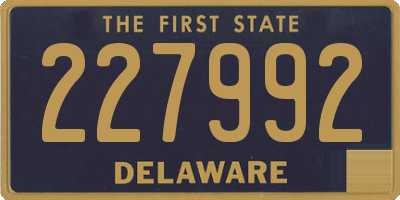 DE license plate 227992