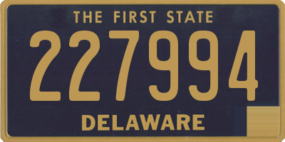 DE license plate 227994