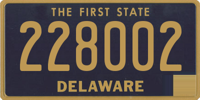 DE license plate 228002