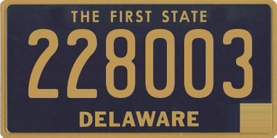 DE license plate 228003