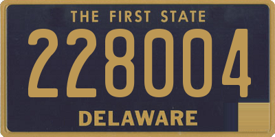 DE license plate 228004