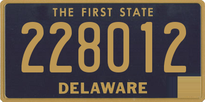 DE license plate 228012